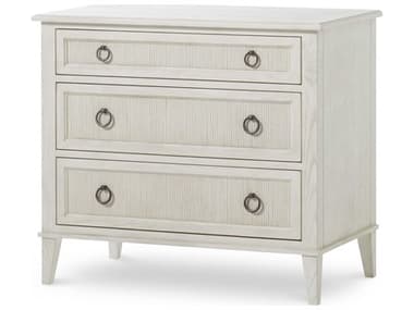 Century Furniture Monarch 34" Wide 3-Drawers White Ash Wood Nightstand CNTMN5803