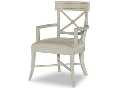 Century Furniture Monarch Light Grey / Gold Leaf Audrey Arm Dining Chair CNTMN5853A