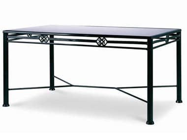 Century Furniture Outdoor Thomas O'Brien Augustine Litchfield Green Aluminum 61''W x 37''D Rectangular Tempered Glass Dining Table CNTOAED4191