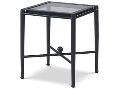 Century Furniture Outdoor Deauville Normandie Aluminum 16'' Wide Square Tempered Glass End Table CNTOD3981