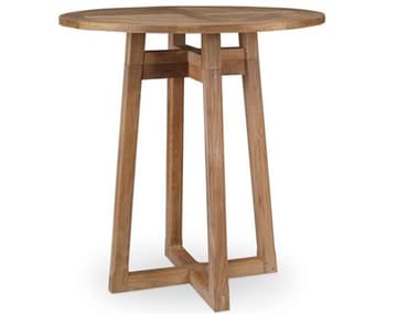 Century Furniture Outdoor West Bay Teak 40'' Wide Round Bar Height Table CNTOD4391