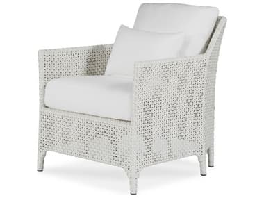 Century Outdoor Tangier Chalk White Wicker Cushion Lounge Chair CNTOD4412