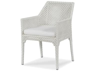 Century Outdoor Tangier Chalk White Wicker Cushion Dining Chair CNTOD4452
