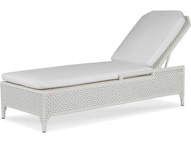 Century Outdoor Tangier Chalk White Wicker Cushion Chaise Lounge CNTOD4470