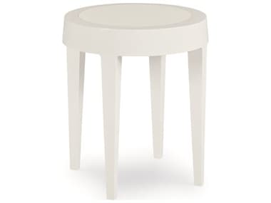Century Furniture Outdoor Allison Paladino Sail Aluminum 18'' Wide Round Tempered Glass End Table CNTOD4683