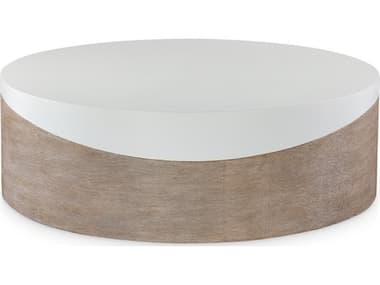 Century Outdoor Complements Concrete Danny 50'' Round Faux Oak Top Coffee Table CNTOD893136