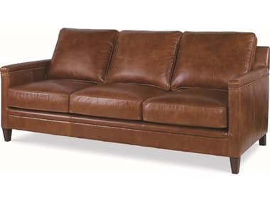 Century Furniture Trading Company 80" Russett Brown Leather Upholstered Sofa CNTPLR12102RUSSETT