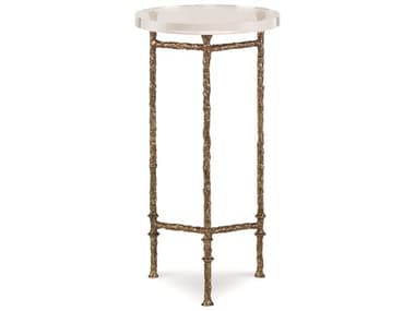 Century Furniture Grand Tour 13" Round Aged Patina Acrylic End Table CNTSF5733