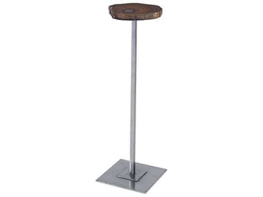 Century Furniture Grand Tour 8" Wood Reclaimed Oak With Cast Aluminum End Table CNTSF5930