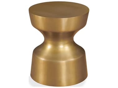 Century Furniture Grand Tour 15" Round Metal Brass End Table CNTSF5990