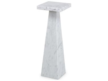 Century Furniture Grand Tour 8" Square White Grey Marble End Table CNTSF6049