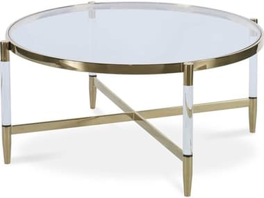 Century Furniture Grand Tour Polished Brass 36'' Wide Round Stella Coffee Table CNTSF6051