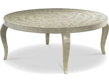 Century Furniture Grand Tour 42" Round White Capiz Shell Coffee Table CNTSF6113