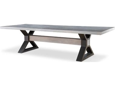 Century Furniture Grand Tour 120" Rectangular Wood Grey Dining Table CNTSF6160G