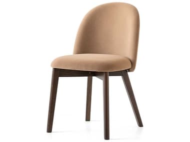 Connubia Tuka Beech Wood Brown Fabric Upholstered Side Dining Chair CNUCB1994000012SLK00000000