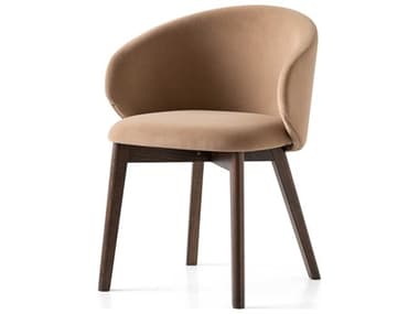 Connubia Tuka Beech Wood Brown Fabric Upholstered Side Dining Chair CNUCB2117000012SLK00000000