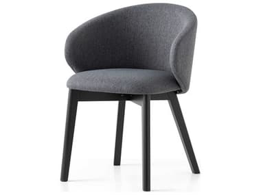Connubia Tuka Beech Wood Black Fabric Upholstered Side Dining Chair CNUCB2117000132SLB00000000
