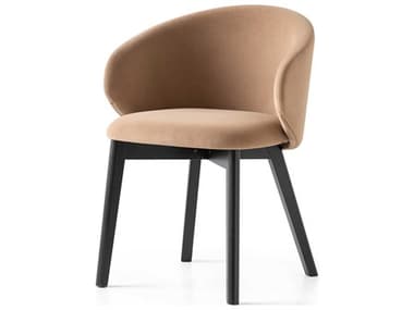 Connubia Tuka Beech Wood Black Fabric Upholstered Side Dining Chair CNUCB2117000132SLK00000000