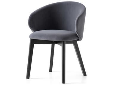 Connubia Tuka Beech Wood Black Fabric Upholstered Side Dining Chair CNUCB2117000132SLQ00000000