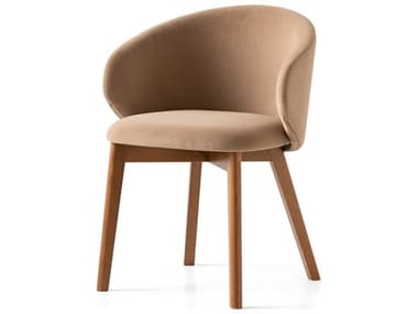 Connubia Tuka Beech Wood Brown Fabric Upholstered Side Dining Chair CNUCB2117000201SLK00000000