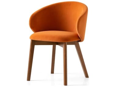 Connubia Tuka Saffron Yellow / Walnut Side Dining Chair CNUCB2117000201SLM00000000