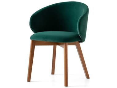 Connubia Tuka Beech Wood Green Fabric Upholstered Side Dining Chair CNUCB2117000201SLP00000000