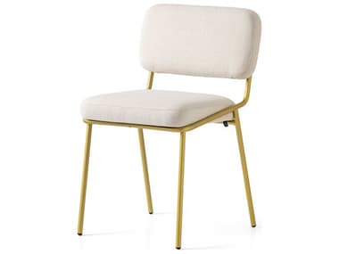 Connubia Sixty Brass Fabric Upholstered Side Dining Chair CNUCB213800033LSKZ00000000
