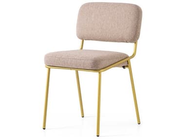 Connubia Sixty Brass Fabric Upholstered Side Dining Chair CNUCB213800033LSLA00000000