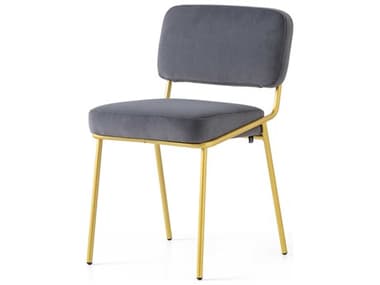 Connubia Sixty Brass Fabric Upholstered Side Dining Chair CNUCB213800033LSLQ00000000
