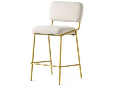 Connubia Sixty Fabric Upholstered Sand Painted Brass Counter Stool CNUCB213900033LSKZ00000000
