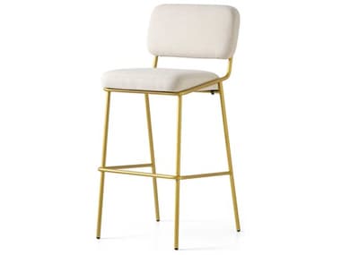 Connubia Sixty Fabric Upholstered Sand Painted Brass Bar Stool CNUCB214000033LSKZ00000000