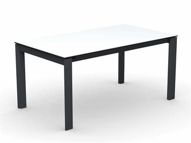 Connubia Eminence 62" Rectangular Glass Frosted Extraclear Matt Optic White Grey Dining Table CNUCB4724091GEW0160160940A