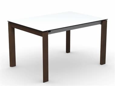 Connubia Eminence 51" Rectangular Glass Frosted Extraclear Matt Optic White Walnut Dining Table CNUCB4724251GEW0942010940A