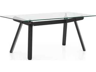 Connubia Peeno 70" Rectangular Glass Transparent Graphite Dining Table CNUCB4839041GTR13213200000