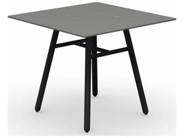 Connubia Outdoor Yo Matt Black / Piasentina Grey 35'' Aluminum Ceramic Square Dining Table COOCB481203121C01501500000