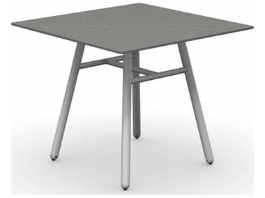 Connubia Outdoor Yo Matt Optic White / Piasentina Grey 35'' Aluminum Ceramic Square Dining Table COOCB481203121C09409400000