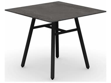 Connubia Outdoor Yo Matt Black / Porphyry Brown 35'' Aluminum Ceramic Square Dining Table COOCB481203123C01501500000