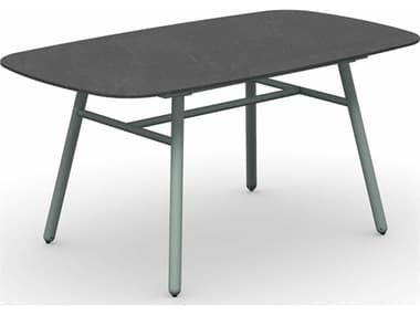 Connubia Outdoor Yo Matt Thyme Green / Cardoso Black 63'' Aluminum Ceramic Rectangular Dining Table COOCB481206122C08L08L00000