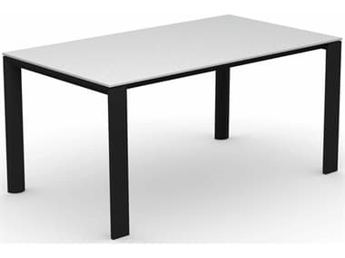 Connubia Outdoor Dorian Matt Black / Slate White 63-82'' Resin Metal Ceramic Rectangular Dining Table COOCB481502120C0150159AW00