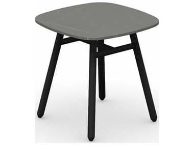 Connubia Outdoor Yo Matt Black / Piasentina Grey 17'' Wide Aluminum Ceramic Square End Table COOCB521501501521C00000000