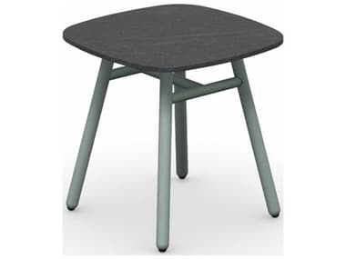 Connubia Outdoor Yo Matt Thyme Green / Cardoso Black 17'' Wide Aluminum Ceramic Square End Table COOCB521501508L22C00000000