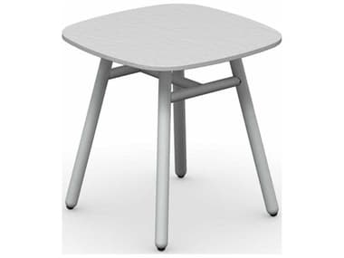 Connubia Outdoor Yo Matt Optic White / Slate 17'' Aluminum Ceramic Square End Table COOCB521501509420C00000000