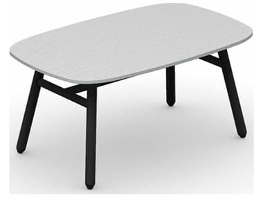 Connubia Outdoor Yo Matt Black / Slate White 29'' Wide Aluminum Ceramic Rectangular Coffee Table COOCB521502501520C00000000