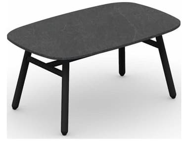 Connubia Outdoor Yo Matt Black / Cardoso 29'' Wide Aluminum Ceramic Rectangular Coffee Table COOCB521502501522C00000000
