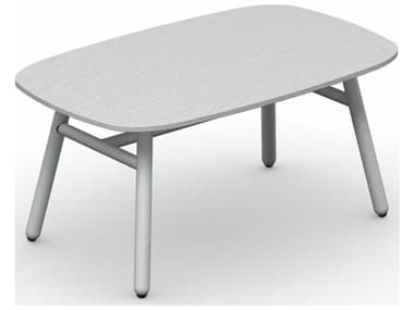 Connubia Outdoor Yo Matt Optic White / Slate 29'' Aluminum Ceramic Rectangular Coffee Table COOCB521502509420C00000000