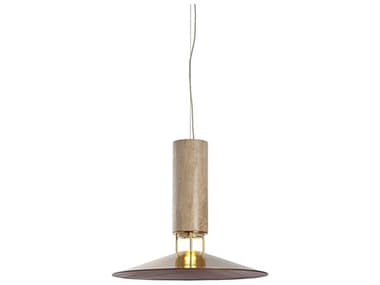 Carpyen Rebound 15" 1-Light Travertine Gold Pendant CRP1003004U