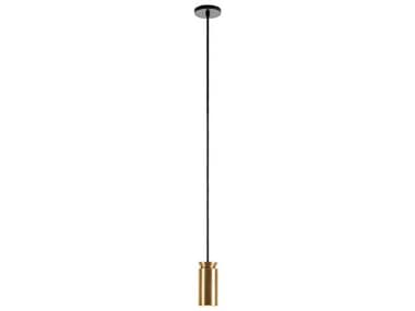 Carpyen Triana 2&quot; 1-Light Satin Gold Cylinder Mini Pendant CRP1411001U