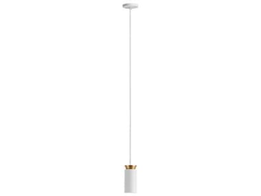 Carpyen Triana 1-Light White Satin Gold Cylinder Mini Pendant CRP1411121U