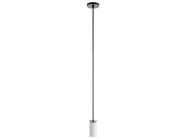 Carpyen Triana 2&quot; 1-Light White Matt Nickel Black Cylinder Mini Pendant CRP1411130U