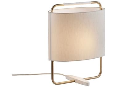 Carpyen Margot Matt Gold Beige Fabric Table Lamp CRP2271003U